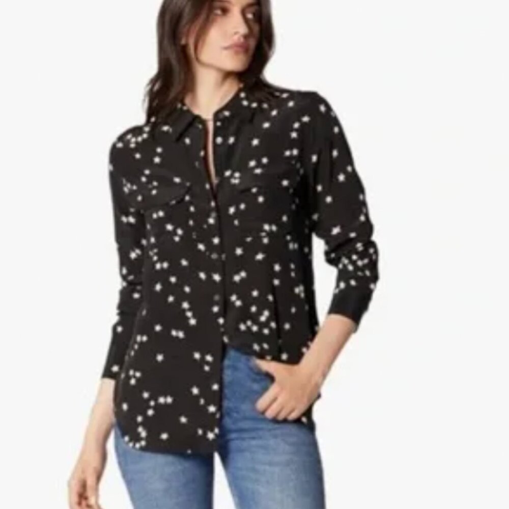Equipment stars button down slim women’s blouse - NWOT - Size L